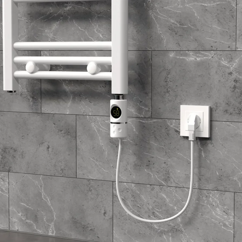 Heizstab 900W Weiß mit Thermostat und LCD Bildschirm LuxeBath-ECD Germany Hot