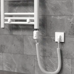 Heizstab 1200W Weiß mit Thermostat für Badheizkörper LuxeBath-ECD Germany Online