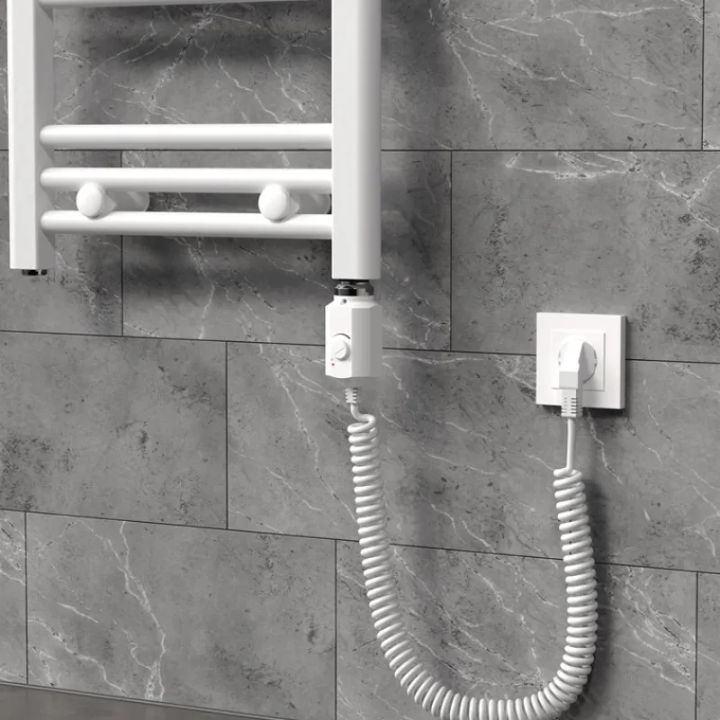 Heizstab 900W Weiß mit Thermostat für Badheizkörper LuxeBath-ECD Germany Best