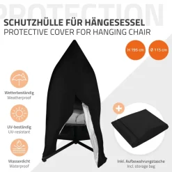 Hängesessel Abdeckung 190x115 cm mit Reißverschluss und Kordelzug ML-Design-ECD Germany Sale