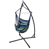 Hängesessel mit Gestell und Kissen Blau/Grün aus Baumwolle belastbar bis 120 kg-ECD Germany Outlet