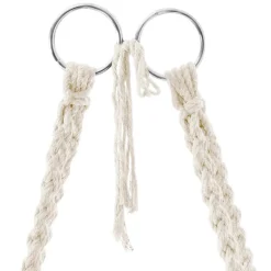 Hängesessel mit Sitzkissen Beige aus Baumwolle ML-Design-ECD Germany