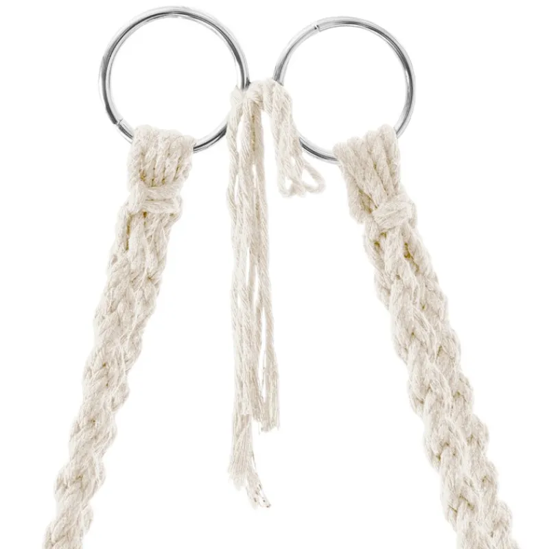 Hängesessel mit Sitzkissen Beige aus Baumwolle ML-Design-ECD Germany