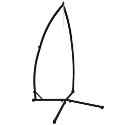 Hängesesselgestell 208 cm Schwarz aus Metall-ECD Germany Best