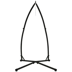 Hängesesselgestell 208 cm Schwarz aus Metall-ECD Germany Best