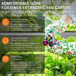 Hochbeet 90x90x30 cm Anthrazit aus Metall ML-Design-ECD Germany Discount