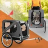 Hundeanhänger Fahrradanhänger Hunde bis 40 kg Grau HAUKI-ECD Germany Sale