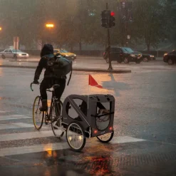 Hundeanhänger Fahrradanhänger Hunde bis 40 kg Grau HAUKI-ECD Germany Sale