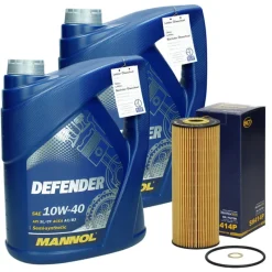 Inspektionspaket mit 10L Mannol Defender 10W-40 Ssangyong Kyron Mercedes Benz SLK (R170)-ECD Germany Discount