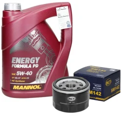 Inspektionspaket mit 5L Mannol Formula PD 5W-40 Renault Clio 2 Nissan Qashqai-ECD Germany Sale