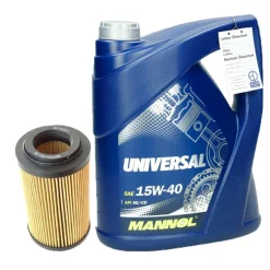 Inspektionspaket mit 5L Mannol Universal 15W40 BMW 3er (E46) Opel Vectra C-ECD Germany Best