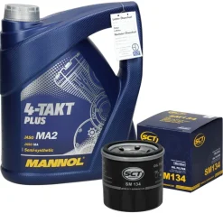 Inspektionspaket mit 4L Mannol Takt Plus 10W-40 Mazda 323 Nissan Primera-ECD Germany