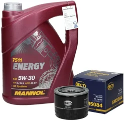 Inspektionspaket mit 5L Mannol Energy 5W-30 Fiat Ducato VW Transporter T5-ECD Germany Best