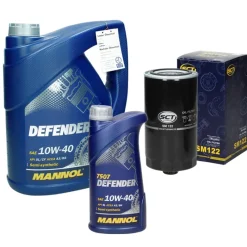 Inspektionspaket mit 6L Mannol Defender 10W-40 Volvo 940 VW Transporter T4-ECD Germany Sale
