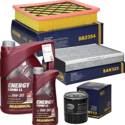 Inspektionspaket mit Mannol Energy Combi LL 5W-30 6L, Ford Galaxy-ECD Germany Online