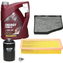 Inspektionspaket mit Mannol Energy Combi LL 5W-30 5L, VAG-ECD Germany Best