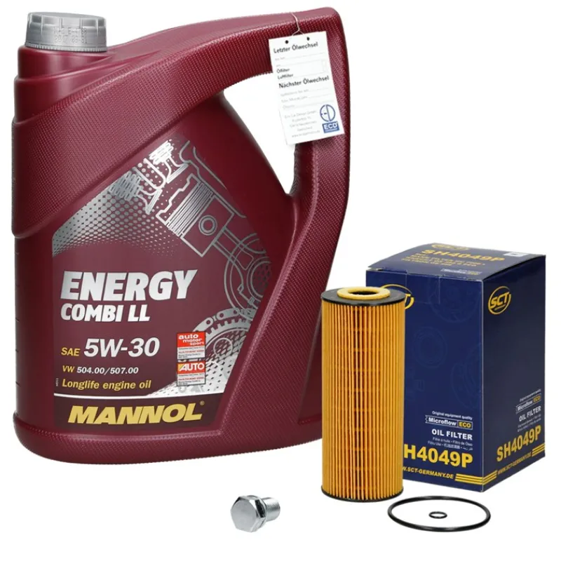 Inspektionspaket mit Mannol Combi LL 5W-30 5L, VAG-ECD Germany Clearance