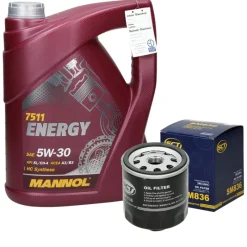 Inspektionspaket mit Mannol Energy 5W-30 5L VAG-ECD Germany Best