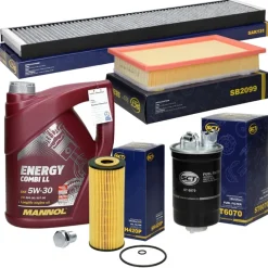 Inspektionspaket mit Mannol Combi LL 5W-30 5L, Seat Alhambra, VW Sharan-ECD Germany Online