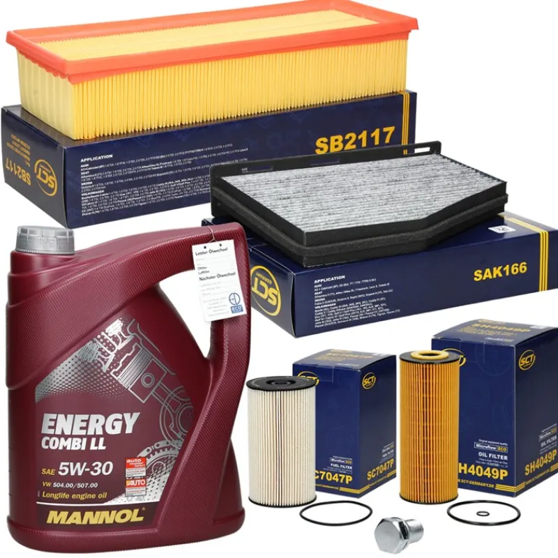 Inspektionspaket VAG mit Energy Combi 5W-30 5 l-ECD Germany New