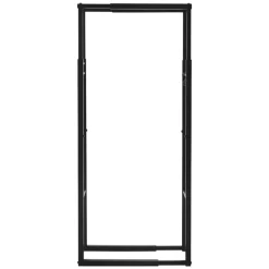 Kaminholzregal verstellbar 40-65x100,5-150,5x25 cm Schwarz aus Metall ML-Design-ECD Germany