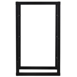 Kaminholzregal 60x100x25 cm Schwarz aus Metall ML-Design-ECD Germany Clearance