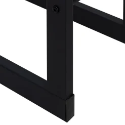 Kaminholzregal 60x100x25 cm Schwarz aus Metall ML-Design-ECD Germany Clearance
