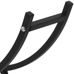 Kaminholzregal 55x21x94 cm Schwarz aus Metall ML-Design-ECD Germany Discount