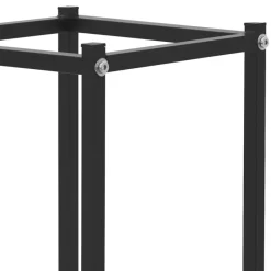 Kaminholzregal 33x33x115 cm Schwarz aus Metall ML-Design-ECD Germany New