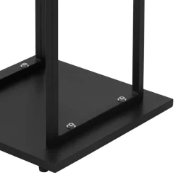 Kaminholzregal 33x33x115 cm Schwarz aus Metall ML-Design-ECD Germany New