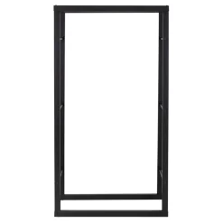 Kaminholzregal 80x25x150 cm Schwarz aus Metall ML-Design-ECD Germany Online