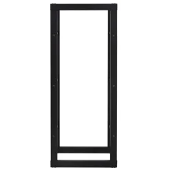 Kaminholzregal 40x100x25 cm Schwarz aus Metall ML-Design-ECD Germany Discount