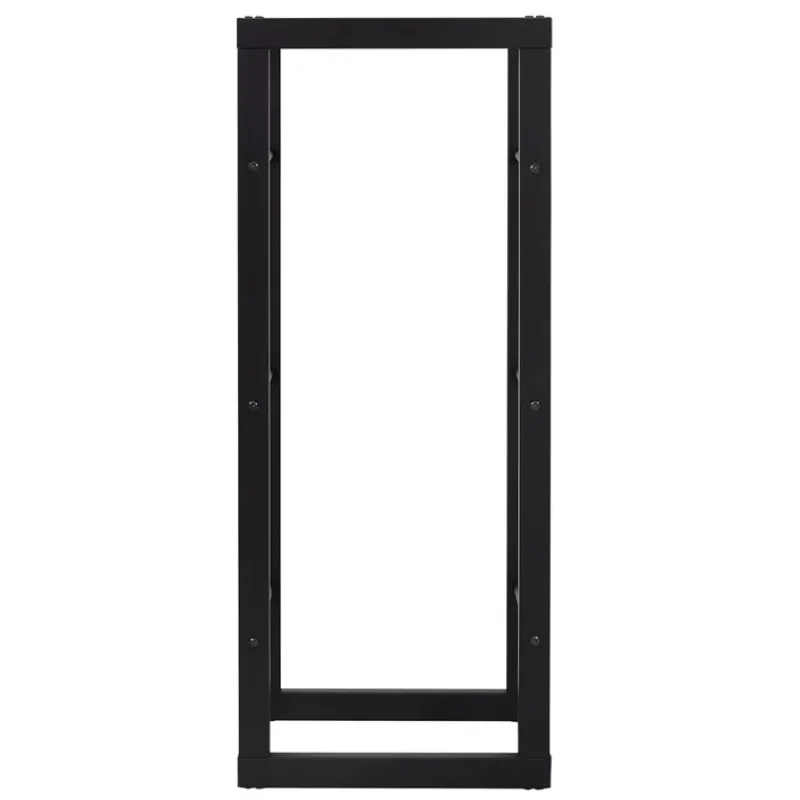 Kaminholzregal 40x100x25 cm Schwarz aus Metall ML-Design-ECD Germany Discount