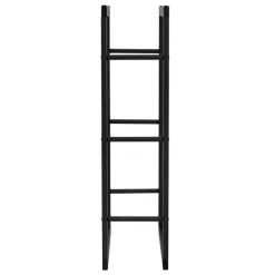 Kaminholzregal 40x100x25 cm Schwarz aus Metall ML-Design-ECD Germany Discount