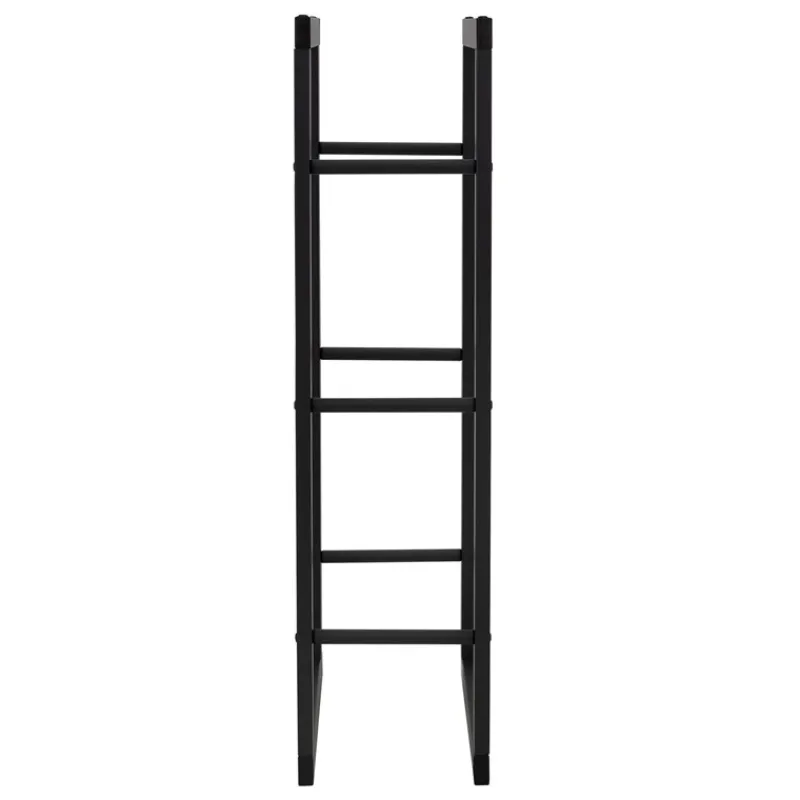 Kaminholzregal 40x100x25 cm Schwarz aus Metall ML-Design-ECD Germany Discount