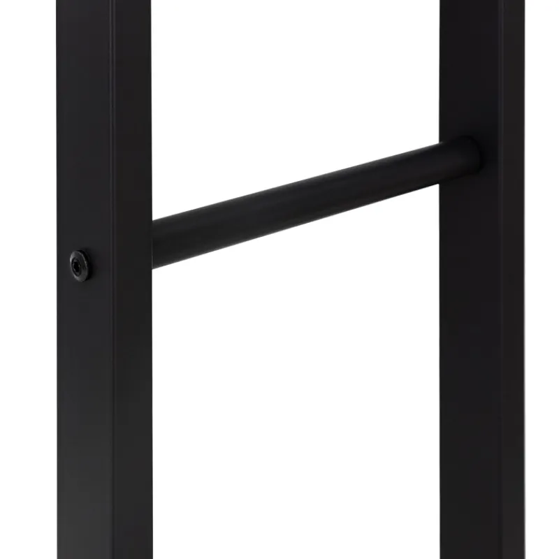 Kaminholzregal 40x100x25 cm Schwarz aus Metall ML-Design-ECD Germany Discount