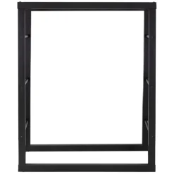 Kaminholzregal 80x25x100 cm Schwarz aus Metall ML-Design-ECD Germany Hot