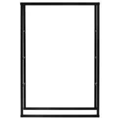 Kaminholzregal 100x25x150 cm Schwarz aus Metall ML-Design-ECD Germany Hot