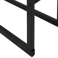 Kaminholzregal 100x25x150 cm Schwarz aus Metall ML-Design-ECD Germany Hot