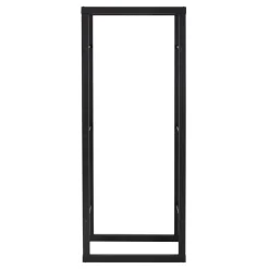 Kaminholzregal 60x25x150 cm Schwarz aus Metall ML-Design-ECD Germany Best