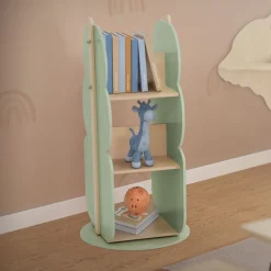 Kinder Bücherregal Baum-Form Grün/Natur mit 5 Regale Joyz-ECD Germany Best