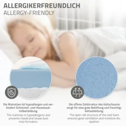 Kinderbett Fußballtor 90x200 cm Natur aus Kiefernholz mit Matratze H-10cm Handballtor mit Lattenrost & Tornetz ML-Design-ECD Germany Sale