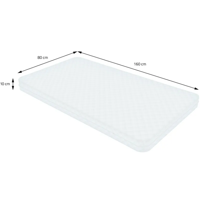 Kinderbett Hausbett 80x160 cm Natur aus Kiefernholz mit Matratze H:10cm, 2 Schubkasten, Rausfallschutz & Lattenrost ML-Design-ECD Germany Sale