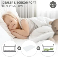 Kinderbett Hausbett 90x200 cm Hellgrau aus Kiefernholz Holzbett mit Dach und Lattenrost ML-Design-ECD Germany Outlet