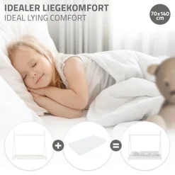 Kinderbett Tipi 70x140 cm Weiß aus Kiefernholz Holzbett mit Lattenrost ML-Design-ECD Germany