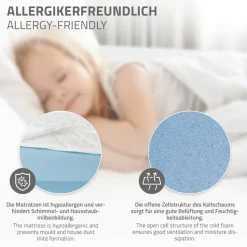 Kinderbett Tipi 90x200 cm Weiß aus Kiefernholz inkl. Matratze H-16cm Rausfallschutz und Lattenrost ML-Design-ECD Germany New