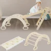 Kinderkletterbogen Natur mit Rutsche oder Kletterwand 2 in 1 Natur/Weiß aus Holz Joyz-ECD Germany Sale