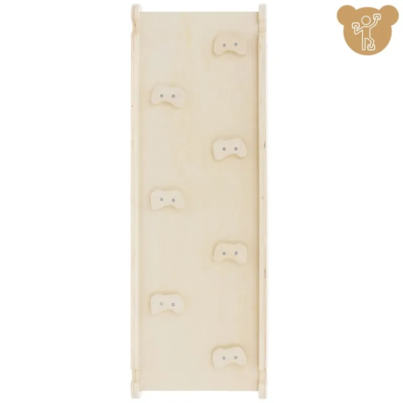 Kinderkletterbogen Natur mit Rutsche oder Kletterwand 2 in 1 Natur aus Holz Joyz-ECD Germany Clearance