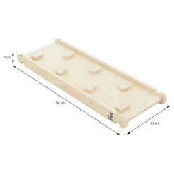 Kinderkletterbogen Natur mit Rutsche oder Kletterwand 2 in 1 Natur aus Holz Joyz-ECD Germany Clearance