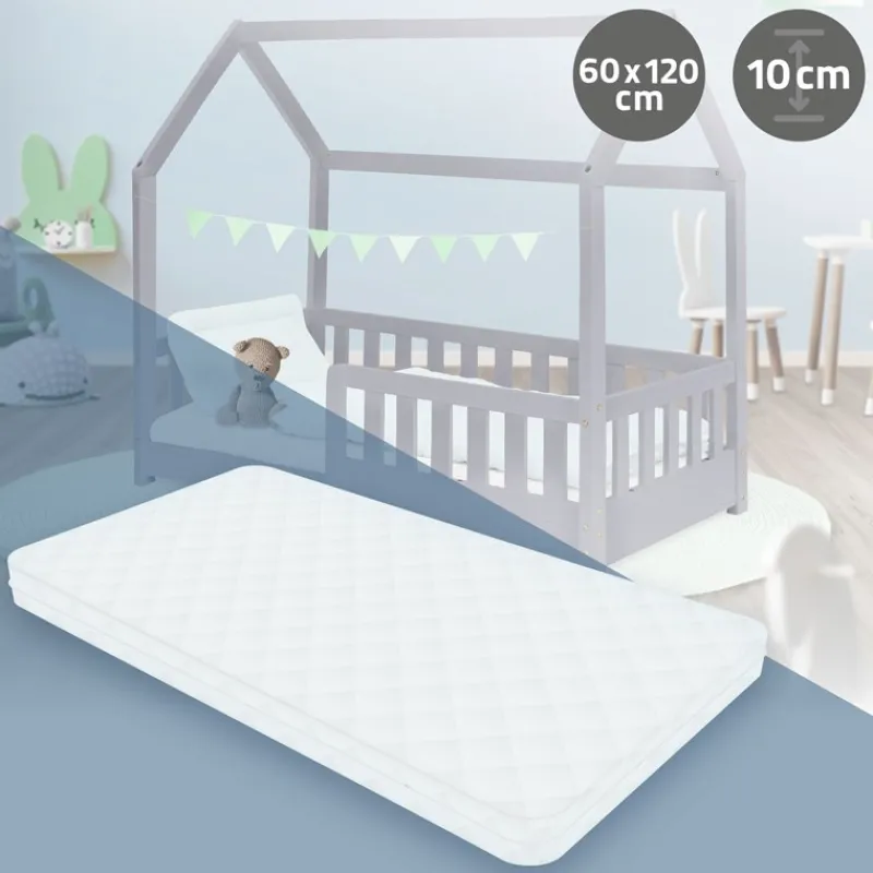 Kindermatratze 120x60x10 cm aus Kaltschaum ML-Design-ECD Germany Best